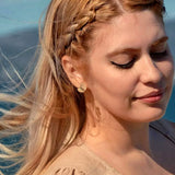 Wheat Whisper Crescent Studs