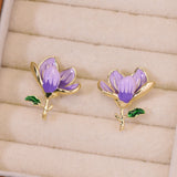 Lilac Embrace Circle Studs
