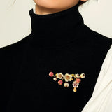Elegant Floral Bouquet Brooch