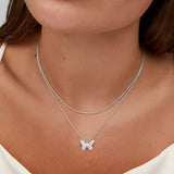 Butterfly Whisper Layered Necklaces