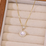 Lunar Pearl Halo Pendant