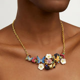 Butterfly Blossom Cluster Pendant Necklace