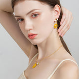 Charming Sunflower Bee Studs