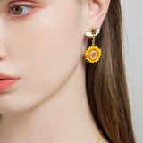 Charming Sunflower Bee Studs