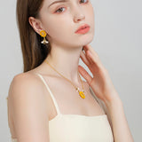 Charming Sunflower Bee Studs
