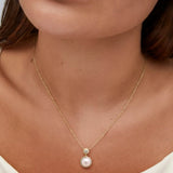 Lunar Pearl Halo Pendant