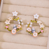 Gentle Spring Blossom Pearl Studs