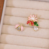 Joyful Daisy and Ladybug Enamel Studs