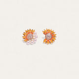 Dawn's Embrace Pearl Enamel Studs