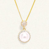 Lunar Pearl Halo Pendant