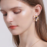 Gentle Spring Blossom Pearl Studs