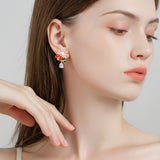 Joyful Daisy and Ladybug Enamel Studs