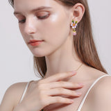 Lavender Blossom Dewdrop Studs