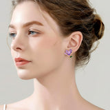 Lilac Embrace Circle Studs