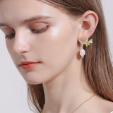 Radiant Wildflower Pearl Studs