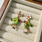 Wisteria Parrot Studs