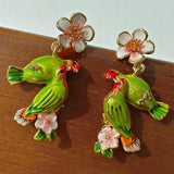 Wisteria Parrot Studs