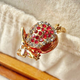 Pomegranate Blossom Open Ring