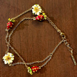 Daisy Strawberry Chain Bracelet