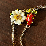 Daisy Strawberry Chain Bracelet