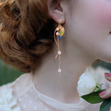 Charming Pearl Bird Blossom Studs