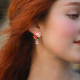 Joyful Daisy and Ladybug Enamel Studs