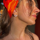 Dawn's Embrace Pearl Enamel Studs