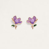 Lilac Embrace Circle Studs
