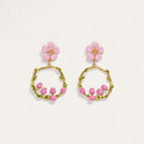 Blush Petal Circle Studs