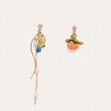 Charming Pearl Bird Blossom Studs