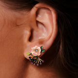 Art Deco Inspired Iris Flower Studs