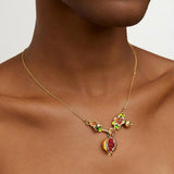 Pomegranate Blossom Pendant Necklace
