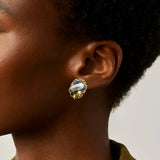 Blue Elegance Oil Painting Baroque Studs