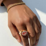 Pomegranate Blossom Open Ring
