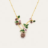 Enchanting Floral And Grape Pendant Necklace