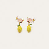 Floral And Lemon Charm Studs