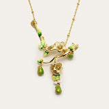 Verdant Floral Elegance Pendant Necklace