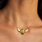 Wisteria Parrot Pendant Necklace