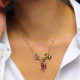 Pomegranate Blossom Pendant Necklace