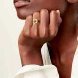 Strawberry Daisy Open Ring