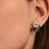 Art Deco Inspired Iris Flower Studs