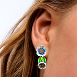 Blue Botanical Beauty Studs