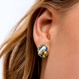 Blue Elegance Oil Painting Baroque Studs