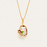 Chrysanthemum Pearl Necklace