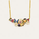 Butterfly Blossom Cluster Pendant Necklace