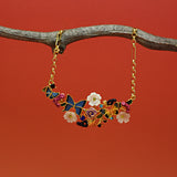 Butterfly Blossom Cluster Pendant Necklace