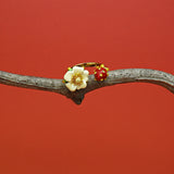 Strawberry Daisy Open Ring