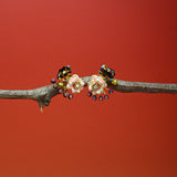 Art Deco Inspired Iris Flower Studs