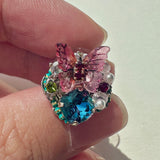 Fairy Gemstone Butterfly Studs