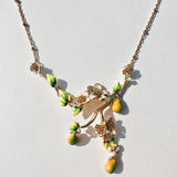 Verdant Floral Elegance Pendant Necklace